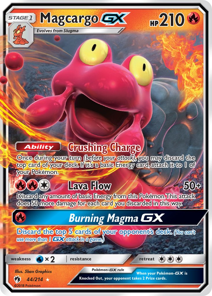 Magcargo GX Pokémon card