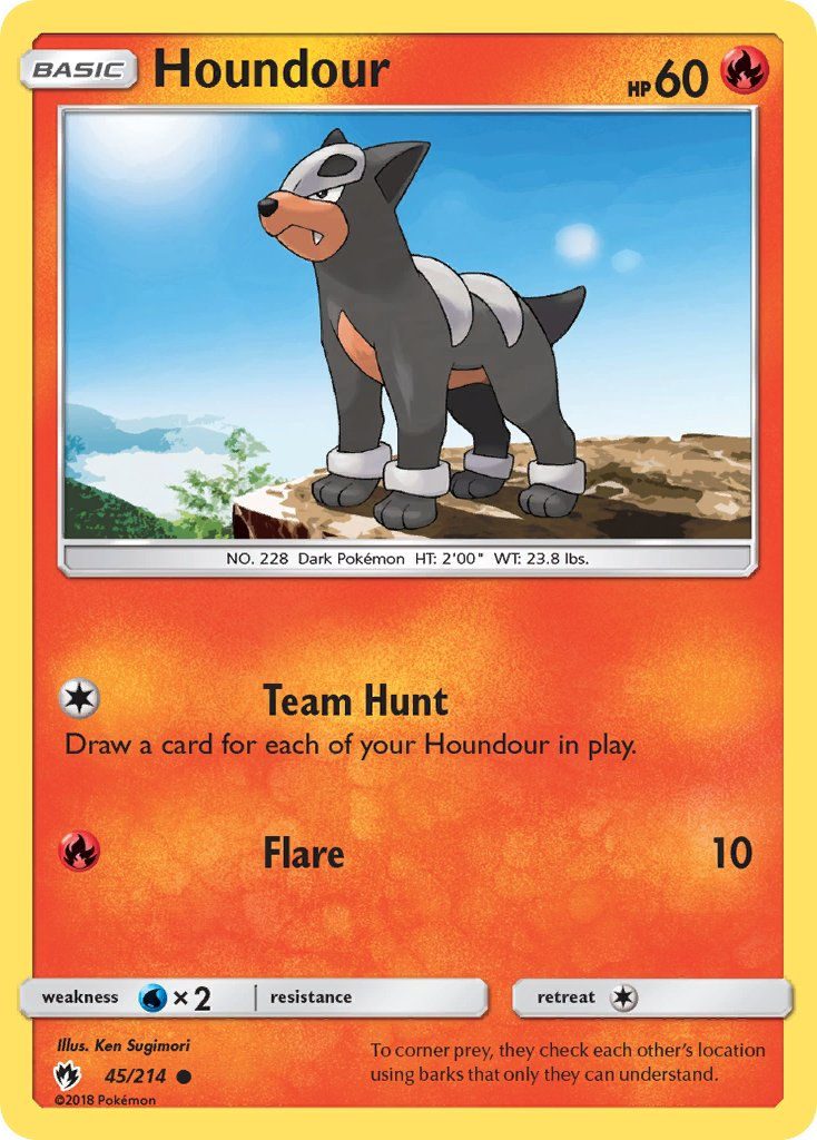 Houndour Pokémon card