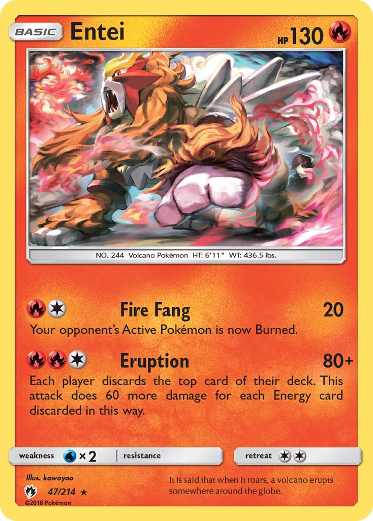 Entei Pokémon card