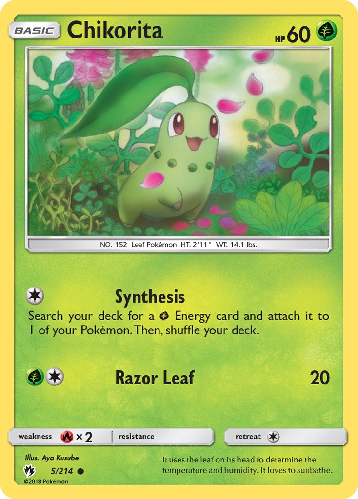 Chikorita Pokémon card
