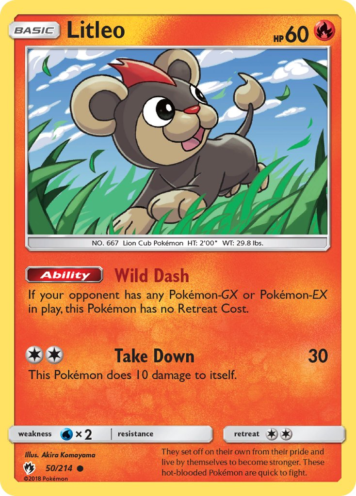 Litleo Pokémon card