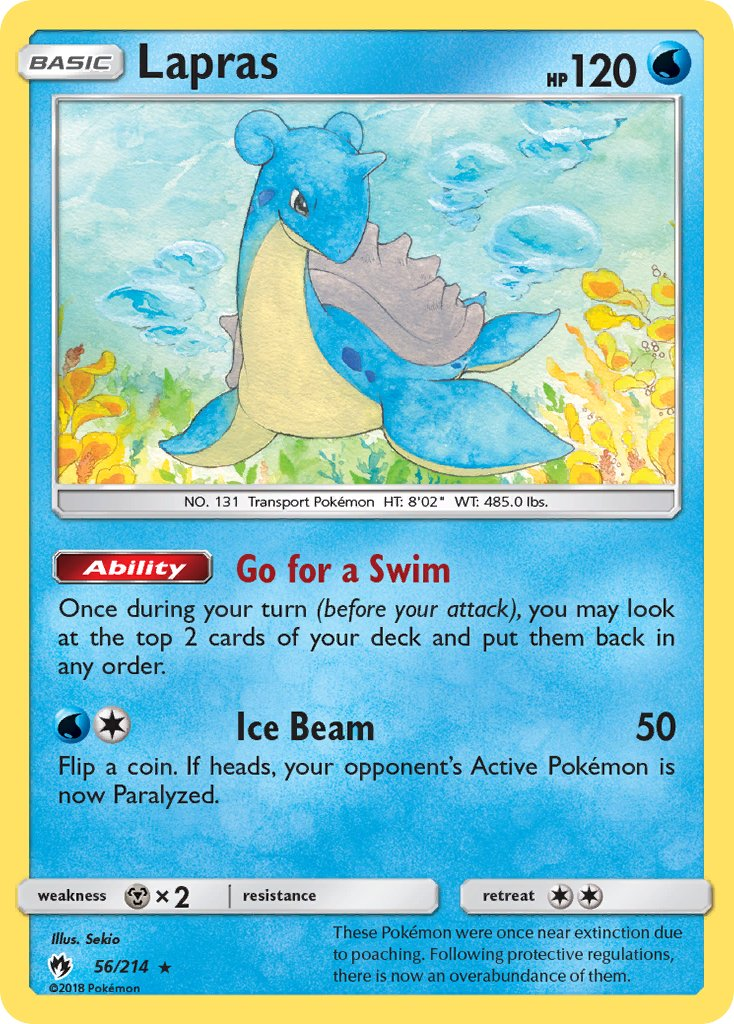 Lapras Pokémon card