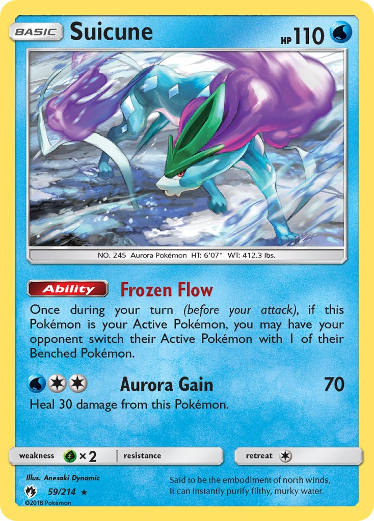 Suicune Pokémon card