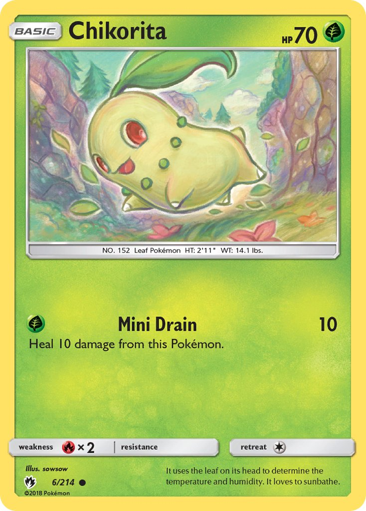 Chikorita Pokémon card