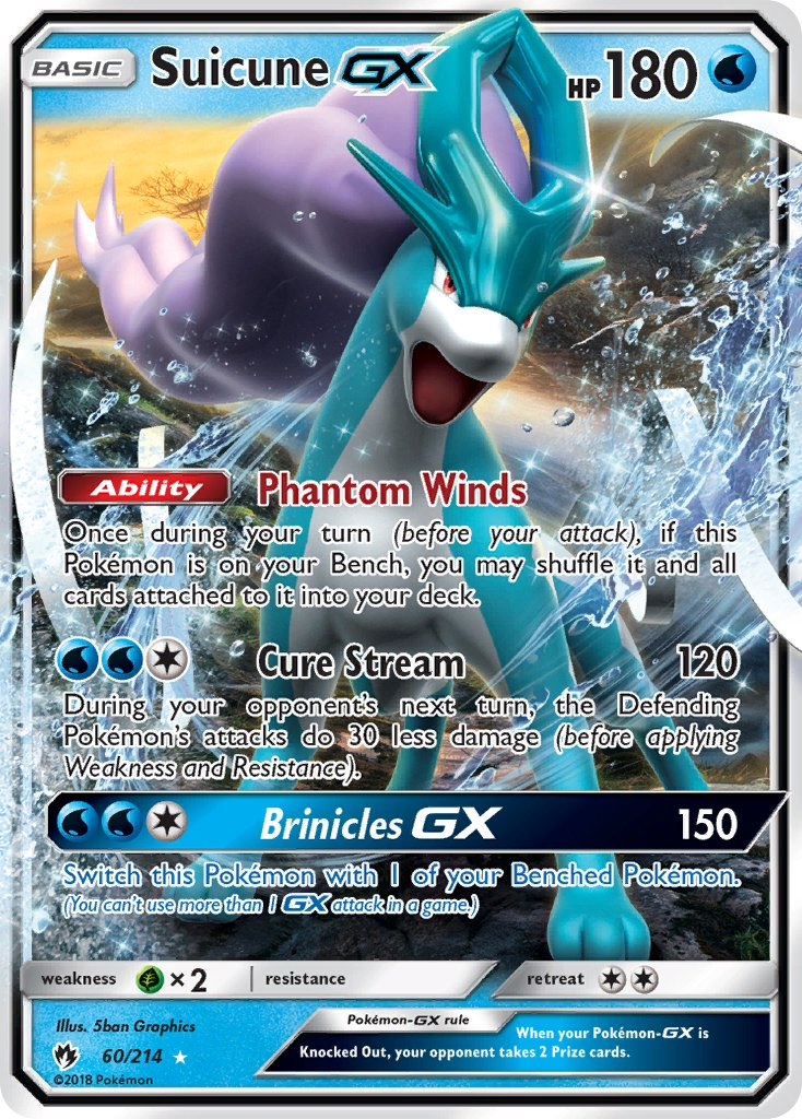Suicune GX Pokémon card