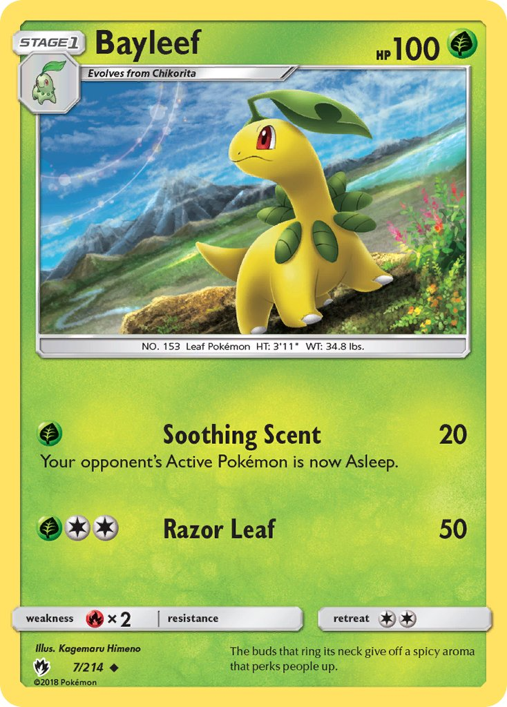 Bayleef Pokémon card