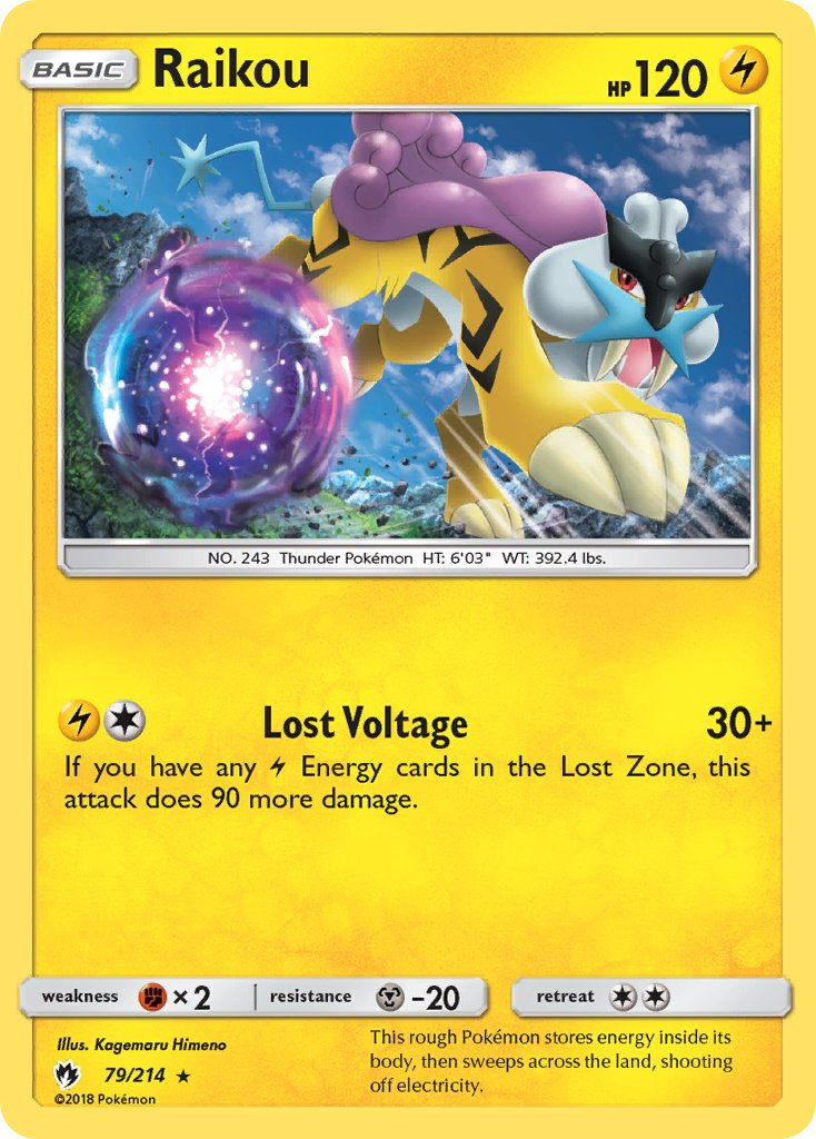 Raikou Pokémon card