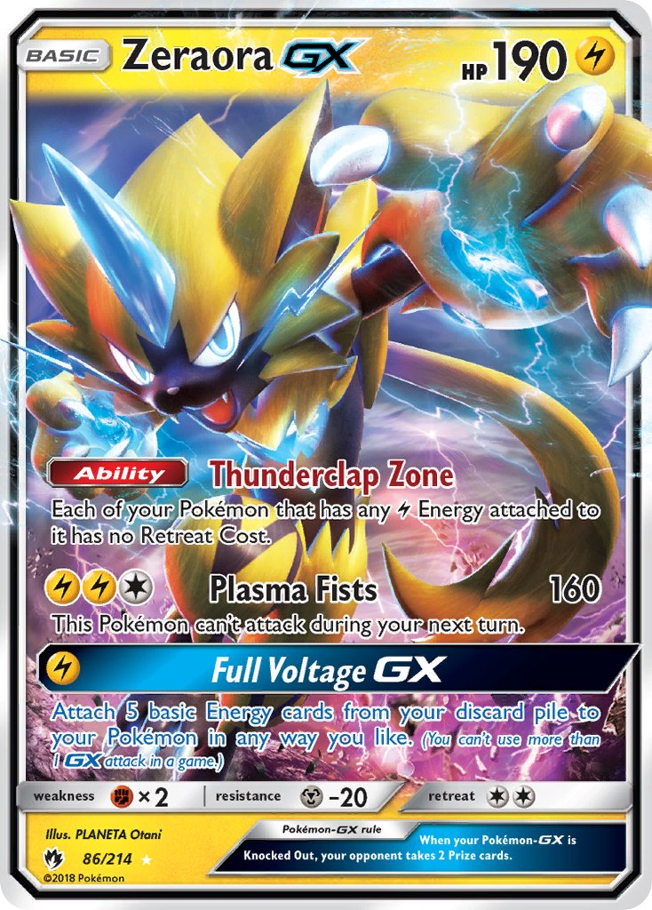 Zeraora GX Pokémon card