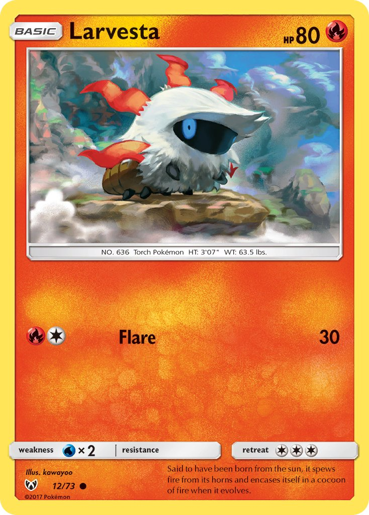 Larvesta Pokémon card