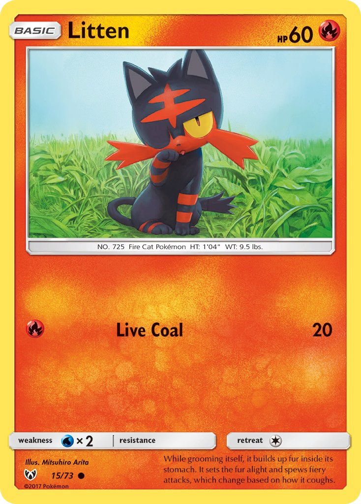 Litten Pokémon card