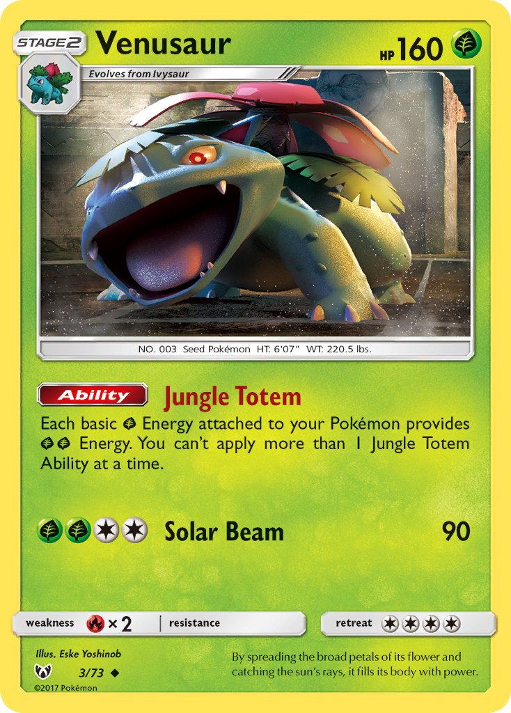 Venusaur Pokémon card
