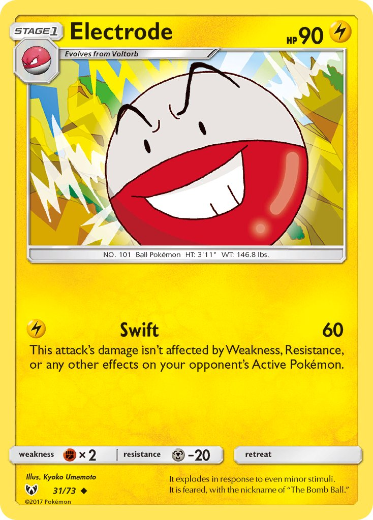Electrode Pokémon card