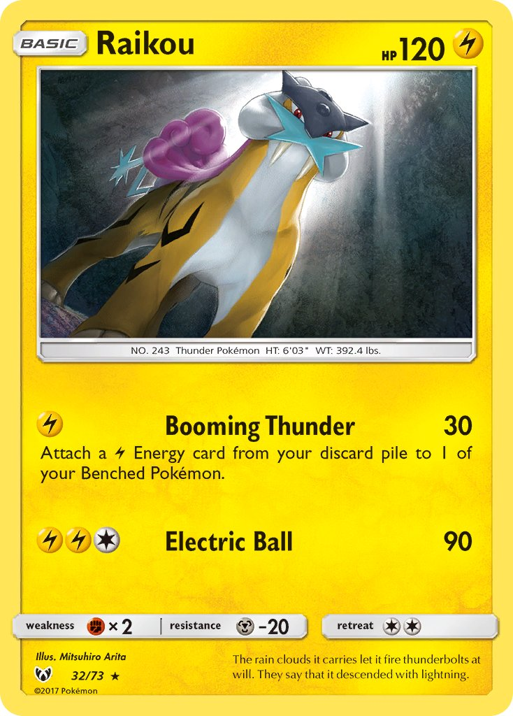 Raikou Pokémon card
