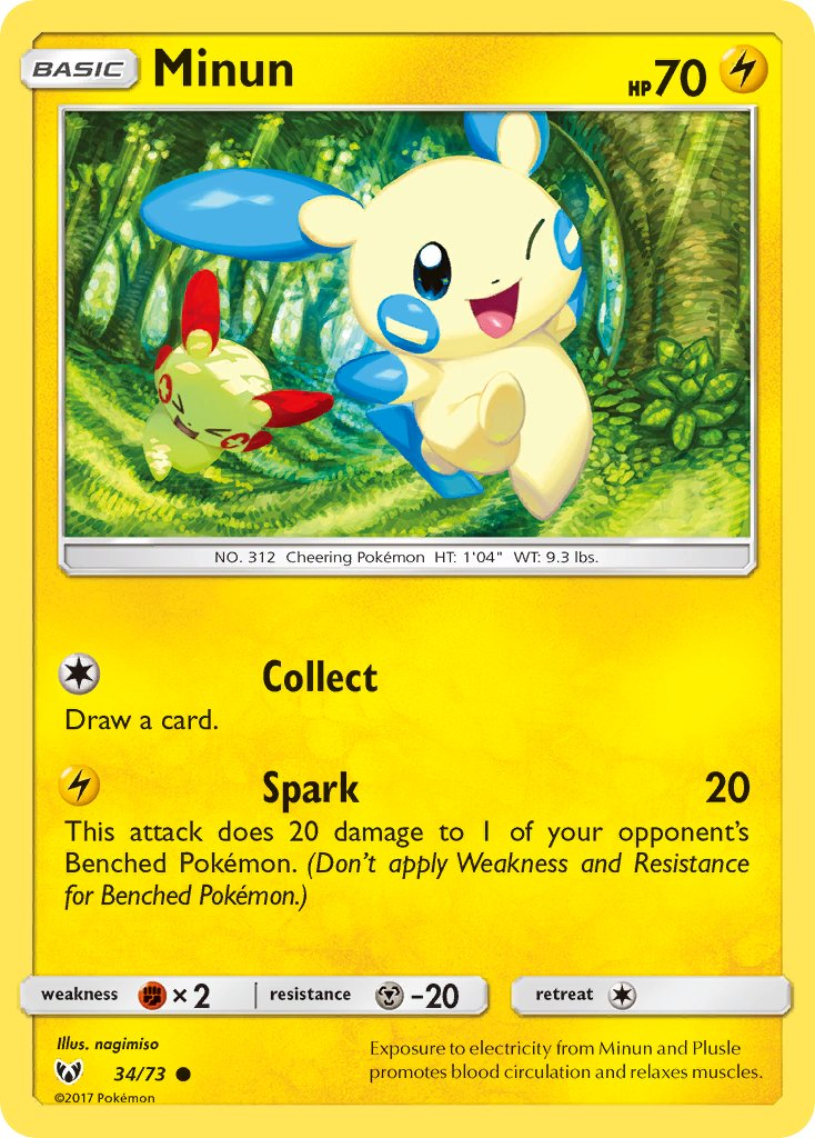 Minun Pokémon card