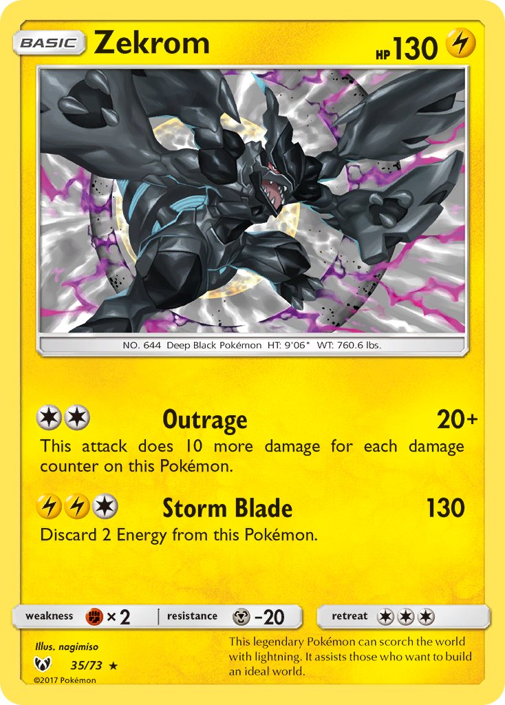 Zekrom Pokémon card