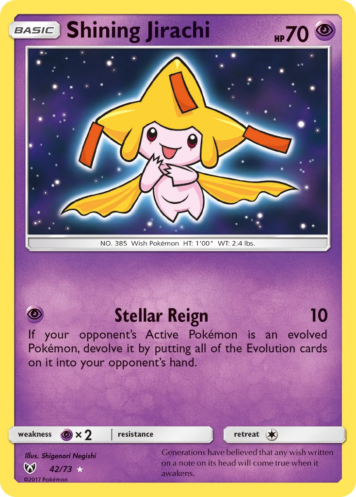 Shining Jirachi Pokémon card