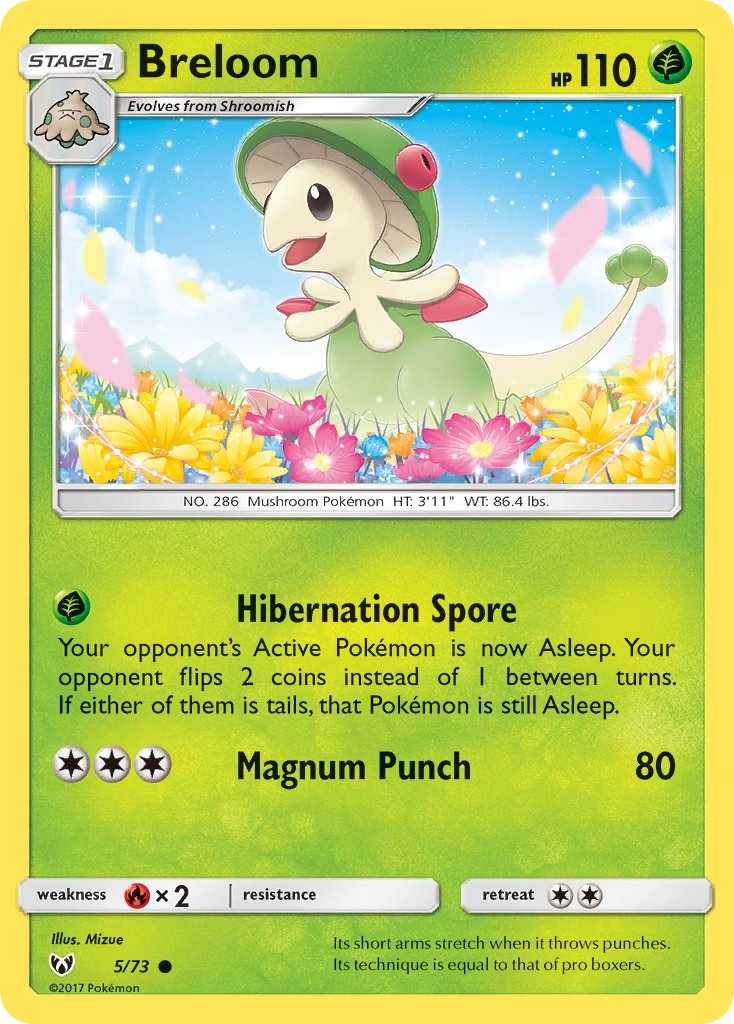 Breloom Pokémon card