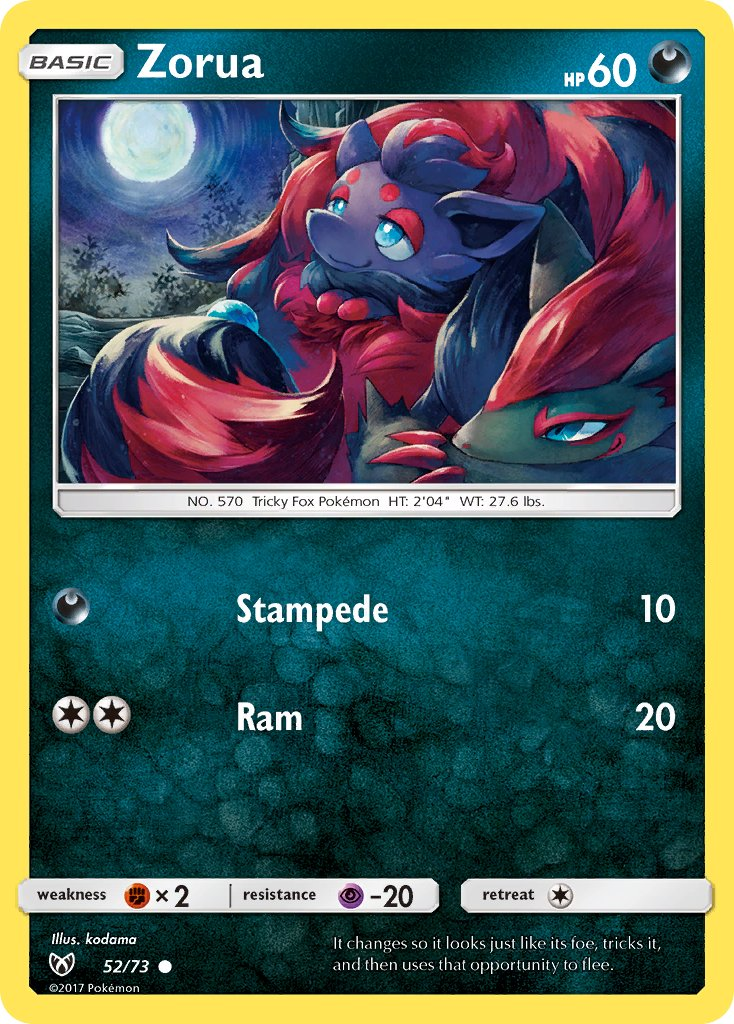 Zorua Pokémon card