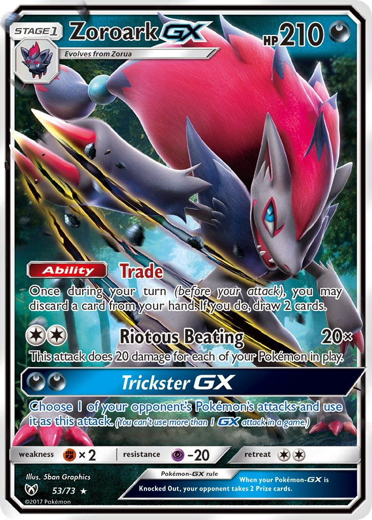 Zoroark GX Pokémon card
