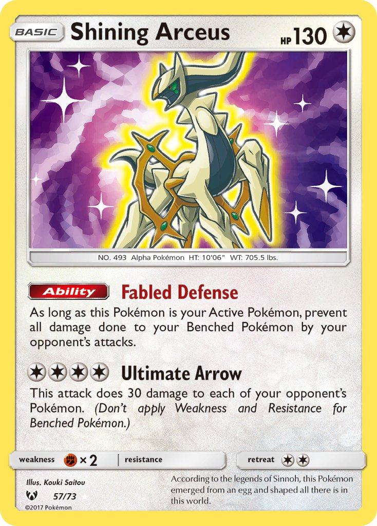 Shining Arceus Pokémon card