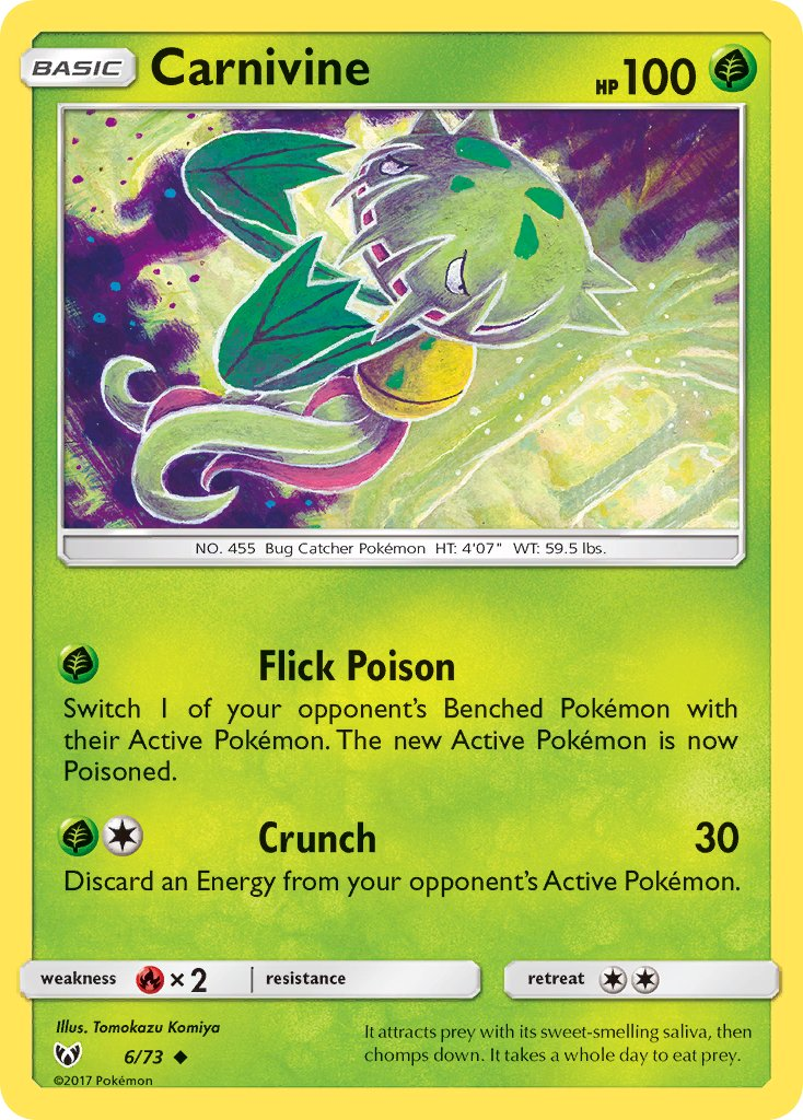 Carnivine Pokémon card