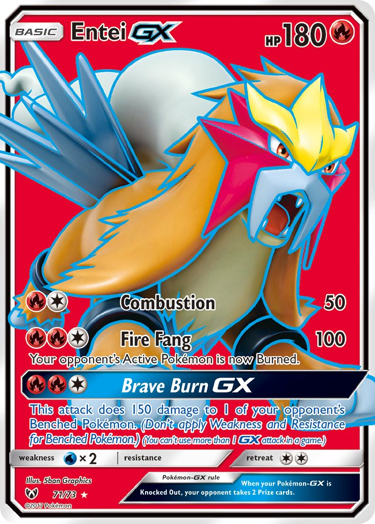 Entei GX Pokémon card