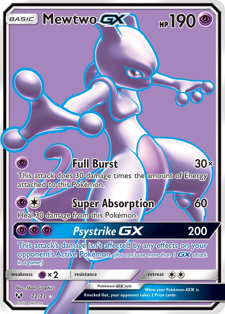 Mewtwo GX Pokémon card