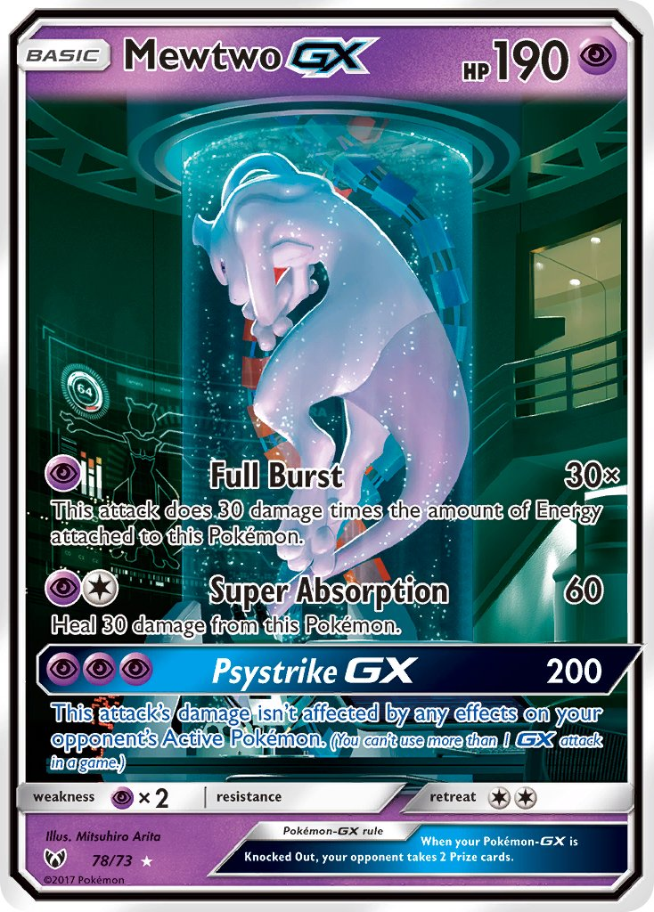 Mewtwo GX Pokémon card