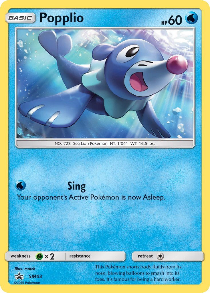 Popplio Pokémon card