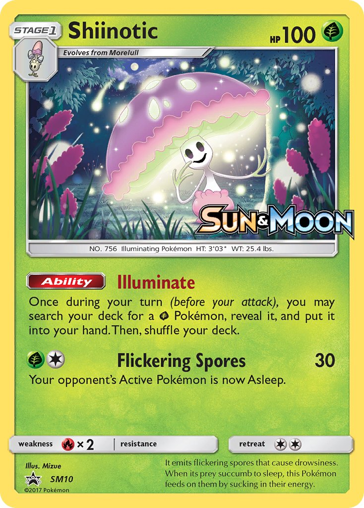 Shiinotic Pokémon card