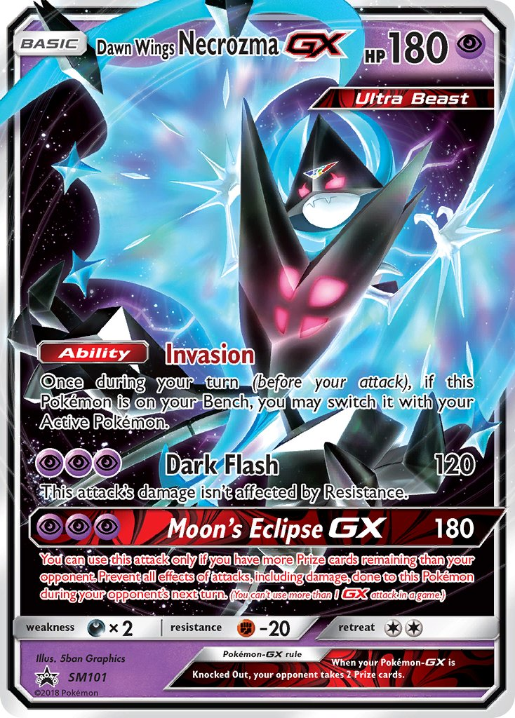 Dawn Wings Necrozma GX Pokémon card