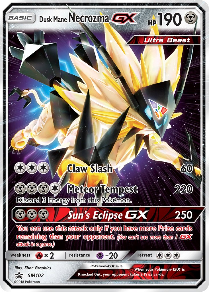 Dusk Mane Necrozma GX Pokémon card