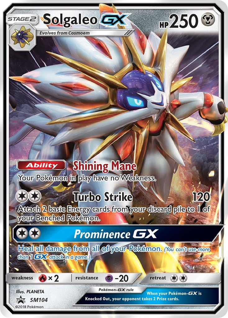 Solgaleo GX Pokémon card