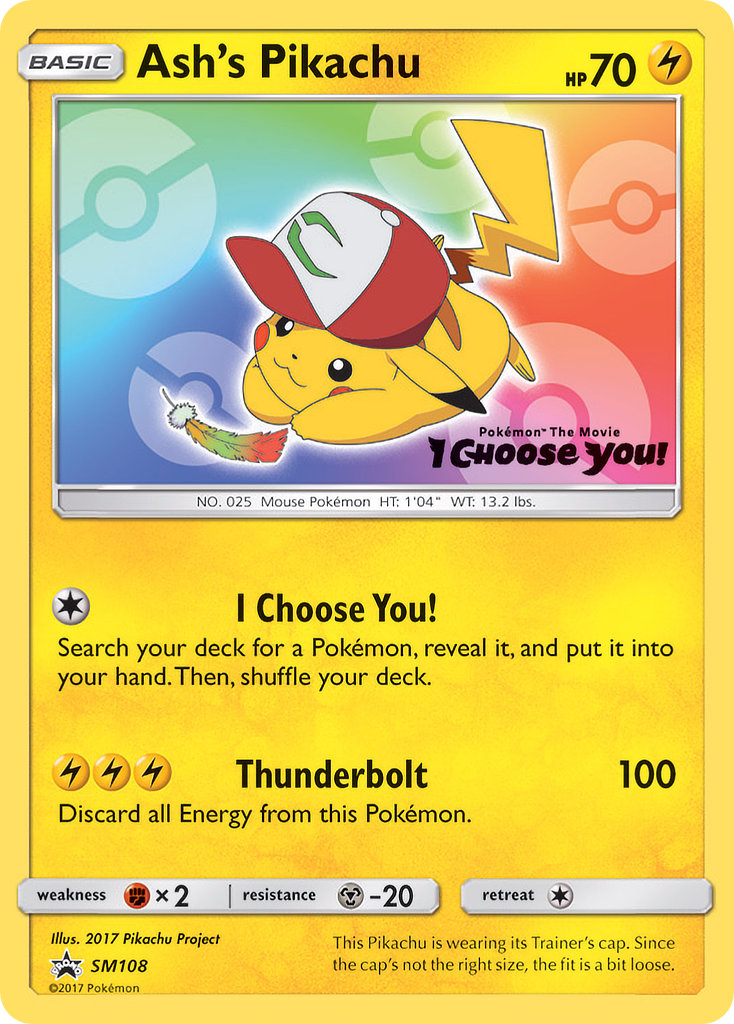 Ash's Pikachu Pokémon card