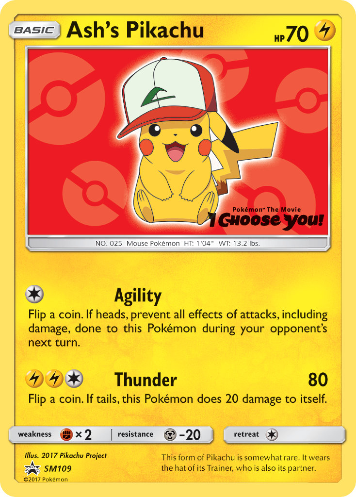 Ash's Pikachu Pokémon card