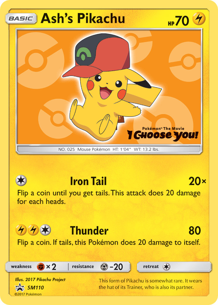 Ash's Pikachu Pokémon card
