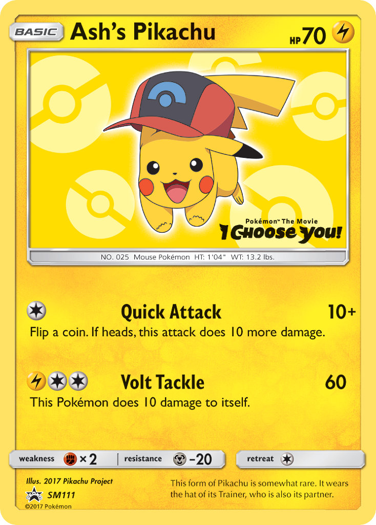 Ash's Pikachu Pokémon card