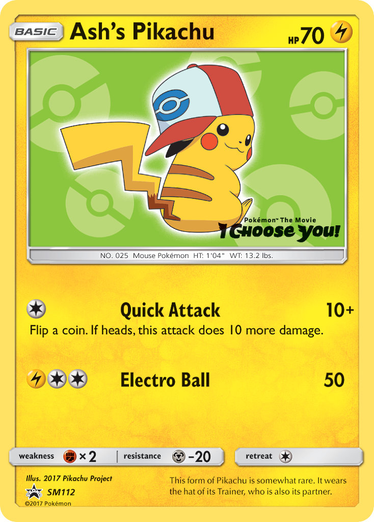 Ash's Pikachu Pokémon card