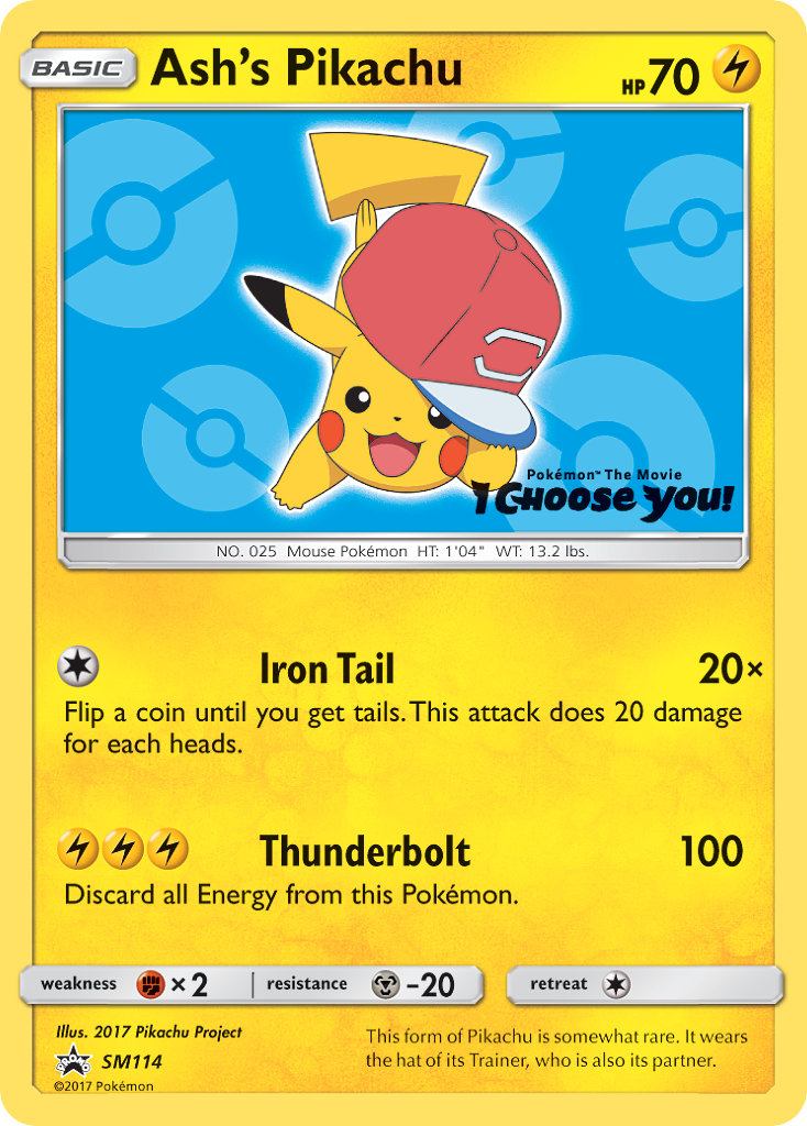 Ash's Pikachu Pokémon card
