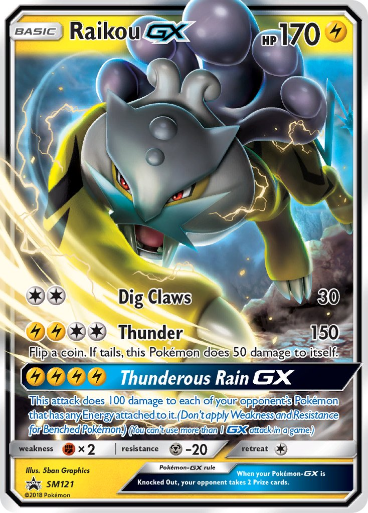 Raikou GX Pokémon card