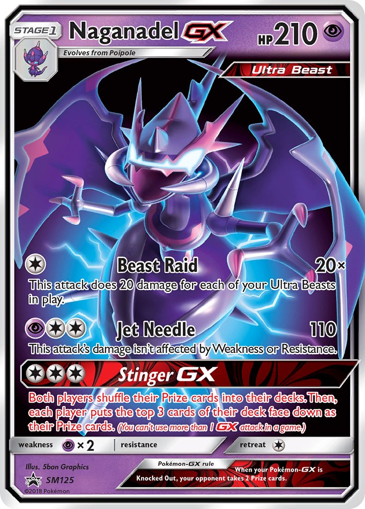 Naganadel GX Pokémon card