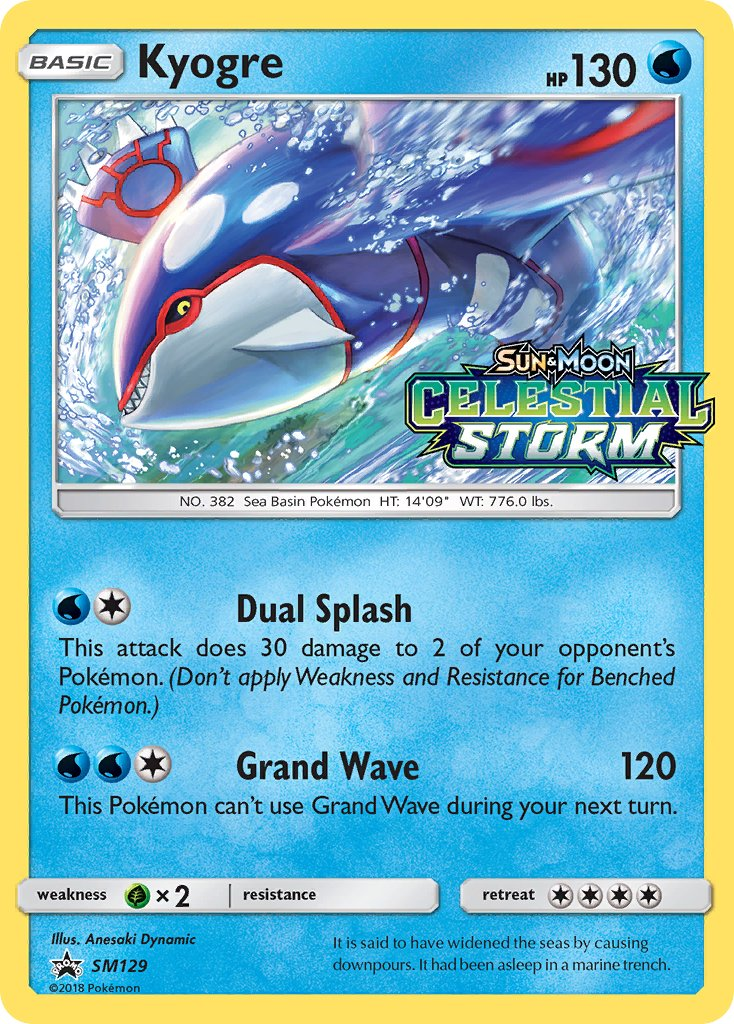 Kyogre Pokémon card