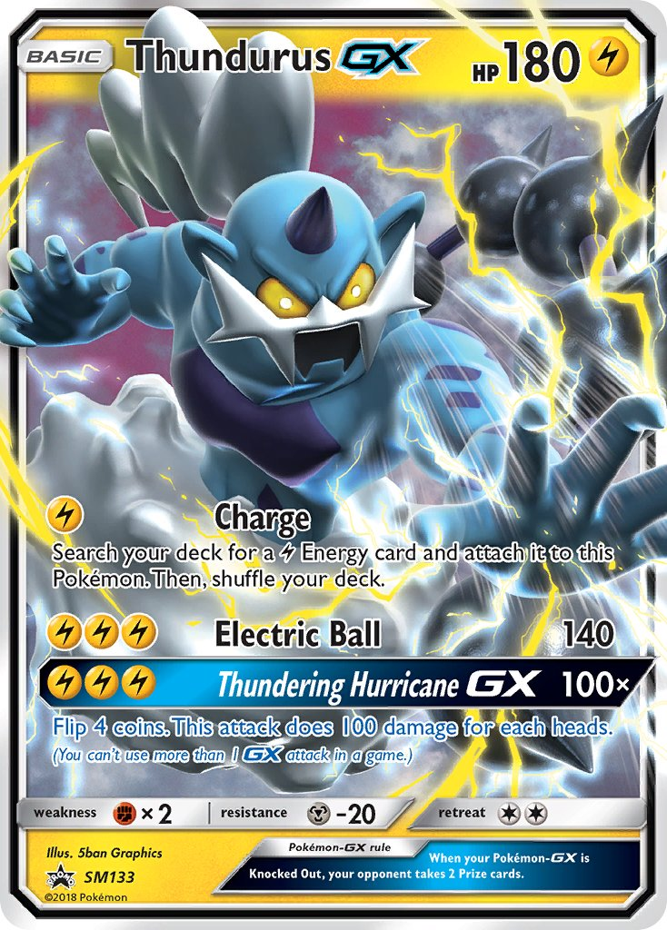 Thundurus GX Pokémon card