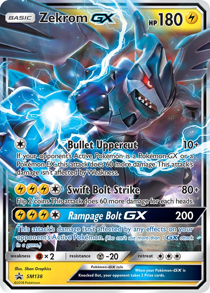 Zekrom GX Pokémon card
