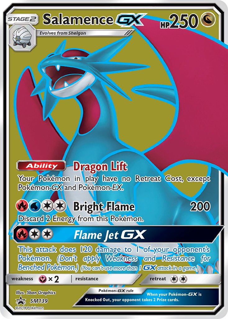 Salamence GX Pokémon card