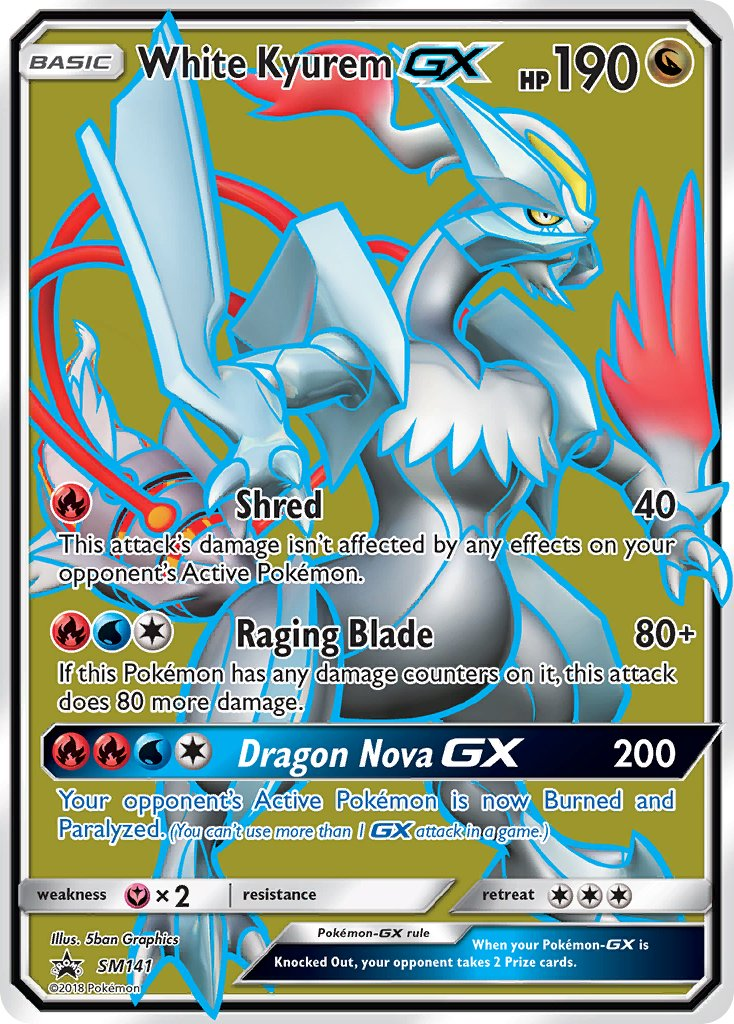 White Kyurem GX Pokémon card