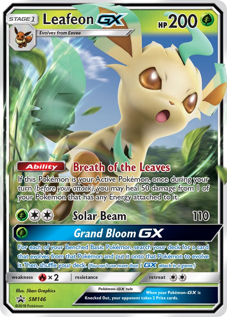 Leafeon GX Pokémon card