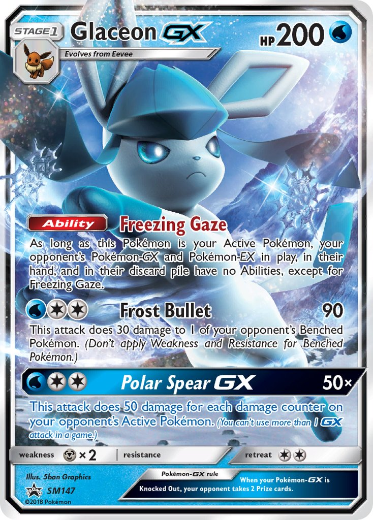 Glaceon GX Pokémon card