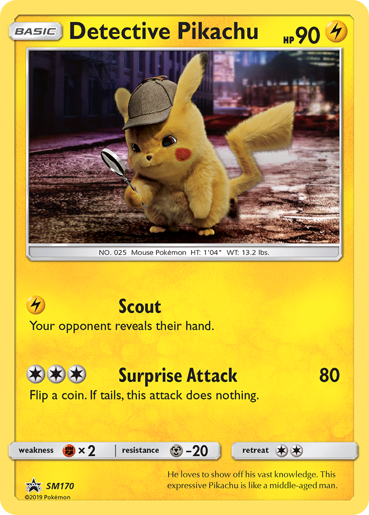 Detective Pikachu Pokémon card