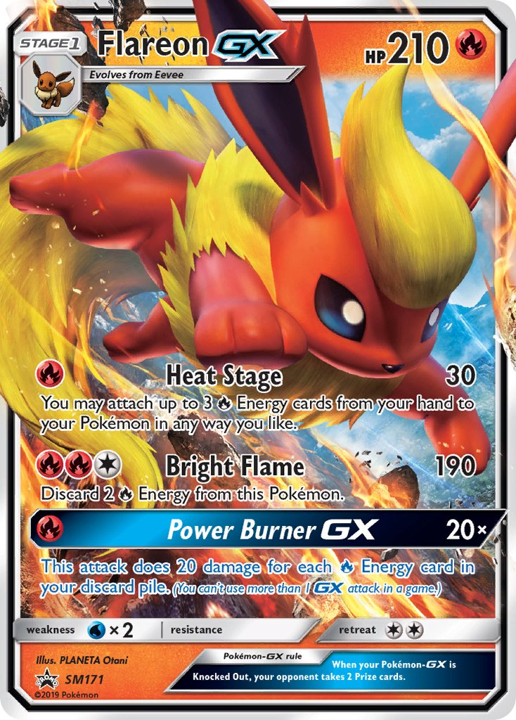 Flareon GX Pokémon card